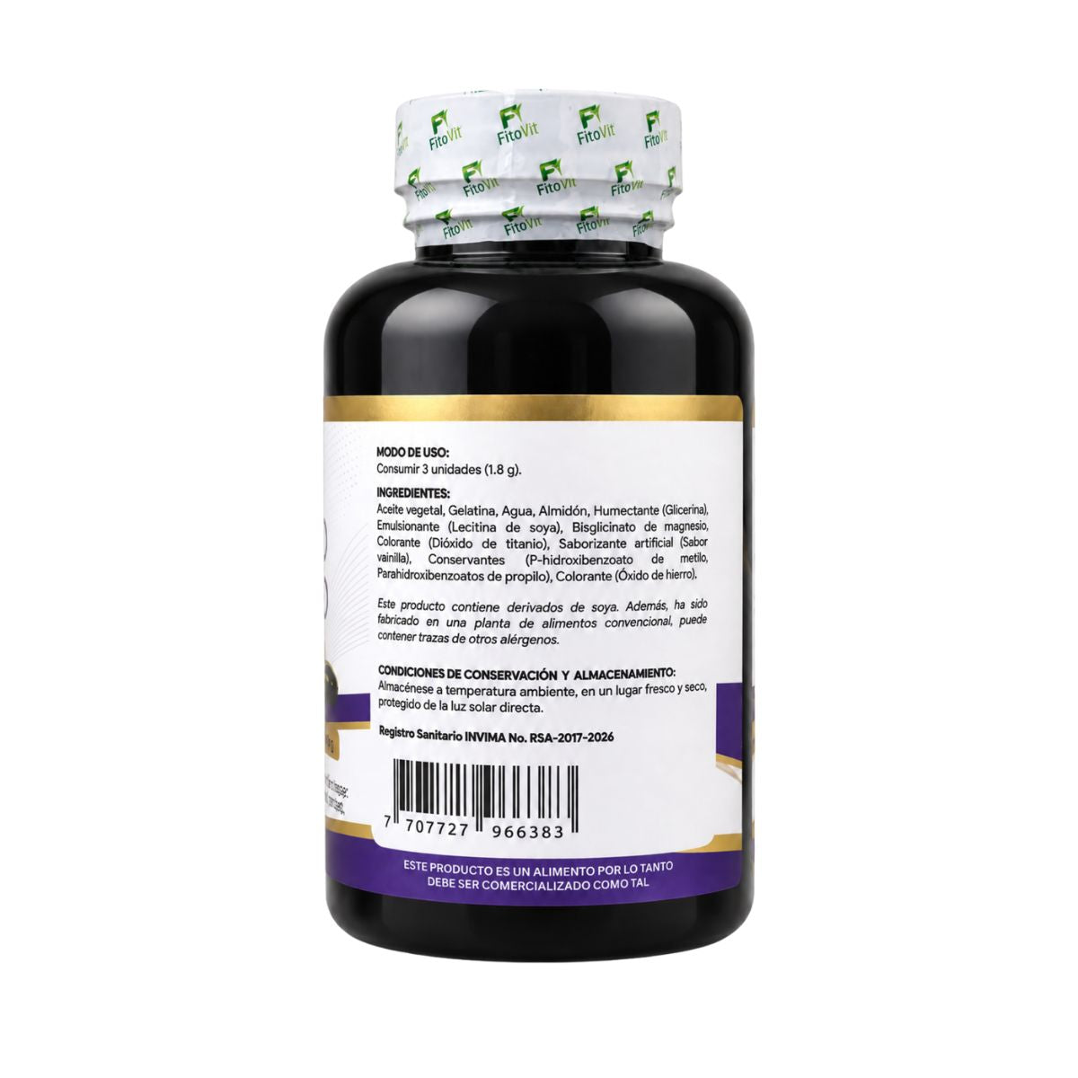 Bisglicinato de Magnesio 600 mg • 100 Softgels Vainilla • FitoVit •