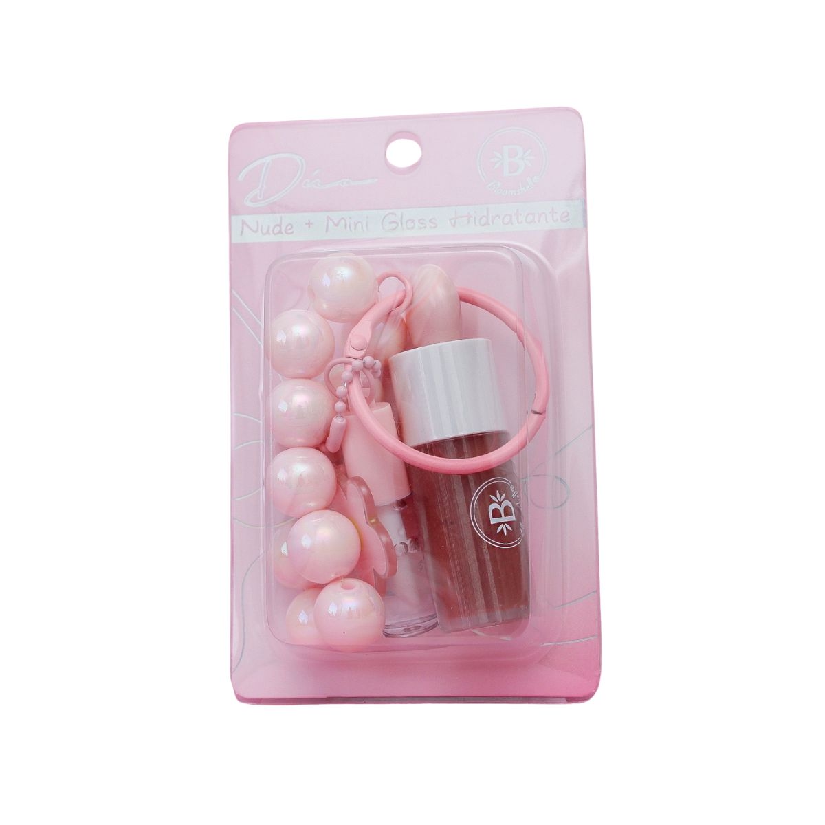 Duo Nude Mini Gloss Hidratante Bloomshell set labial nude y gloss brillo natural labios