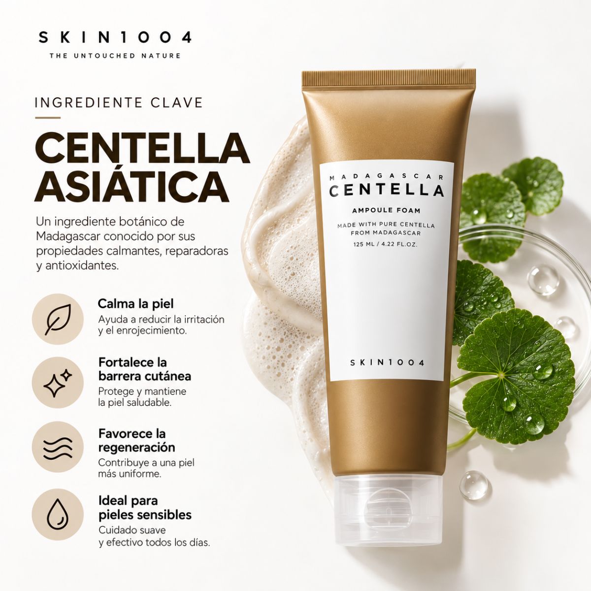 Skin1004 Centella Ampoule Foam Espuma Limpiadora con Centella Asiática