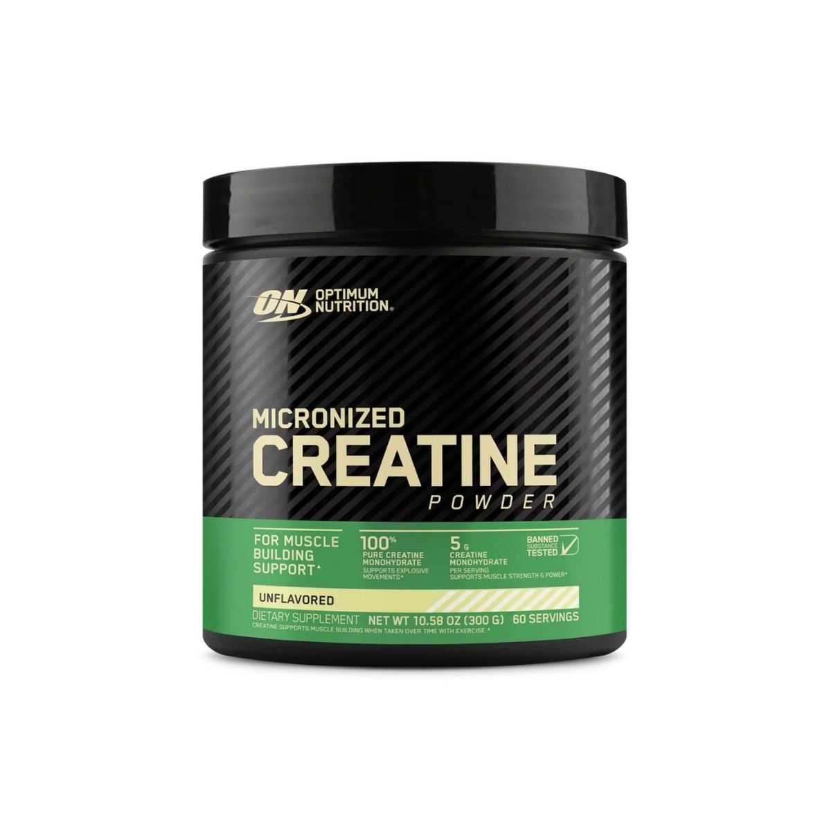 Creatina Power Optimum Nutrition 300g monohidratada micronizada 5g por porcion fuerza musculo gym