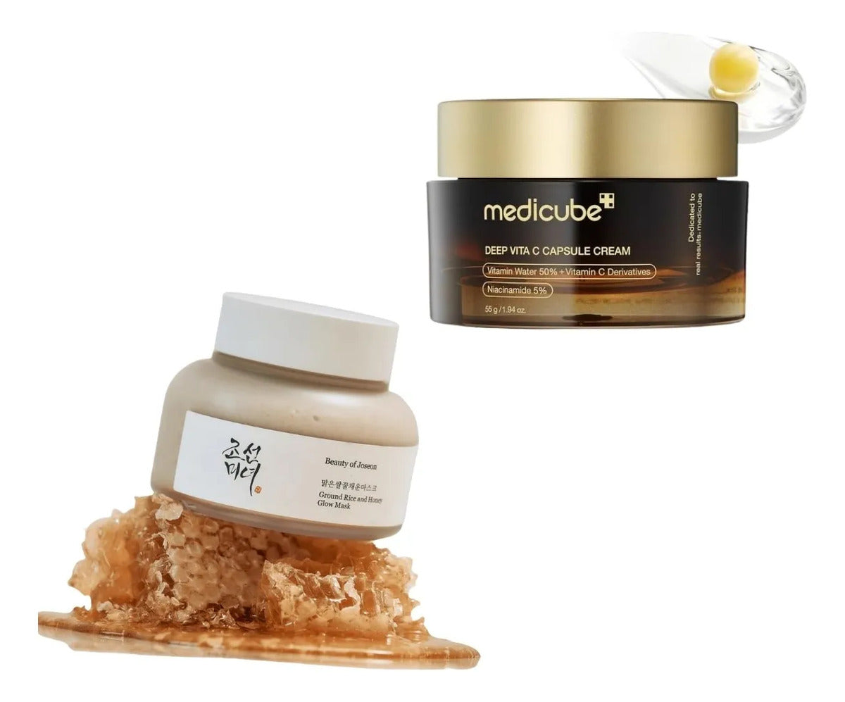 Mascarilla Arroz Exfoliante Facial Crema Vitamina C