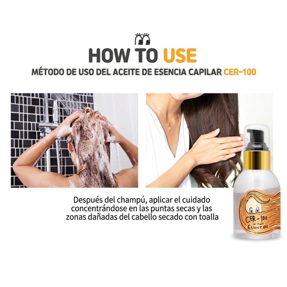 Elizavecca Cer-100 Hair Muscle Essence Oil esencia capilar coreana ceramidas keratina cabello dañado