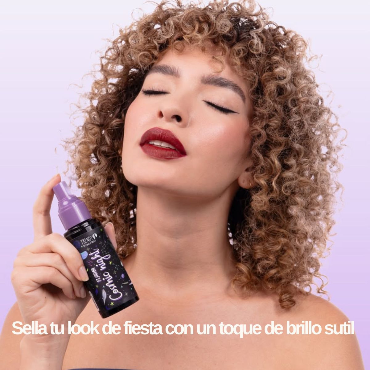 Fijador de maquillaje en spray Trendy Cosmic Night