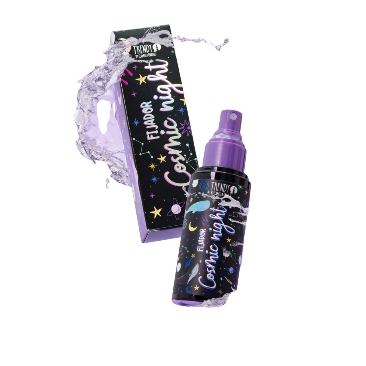 Fijador de maquillaje en spray Trendy Cosmic Night