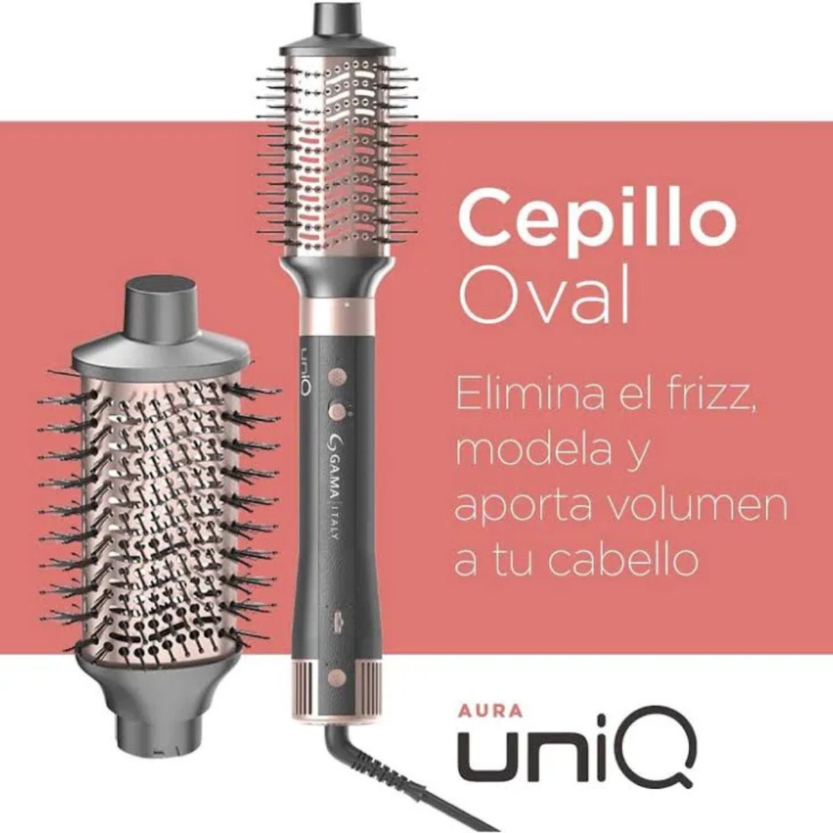 UniQ Aura Multistyler 4en1 Gama Italy secador cabello ondas rizos alisado accesorios profesional