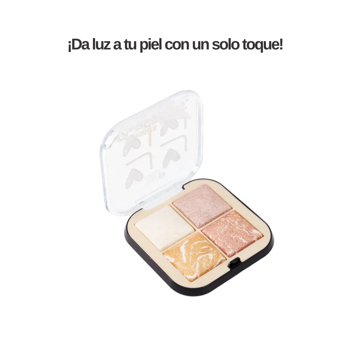 Iluminador en polvo horneado Chocolate Trendy con cuatro tonos