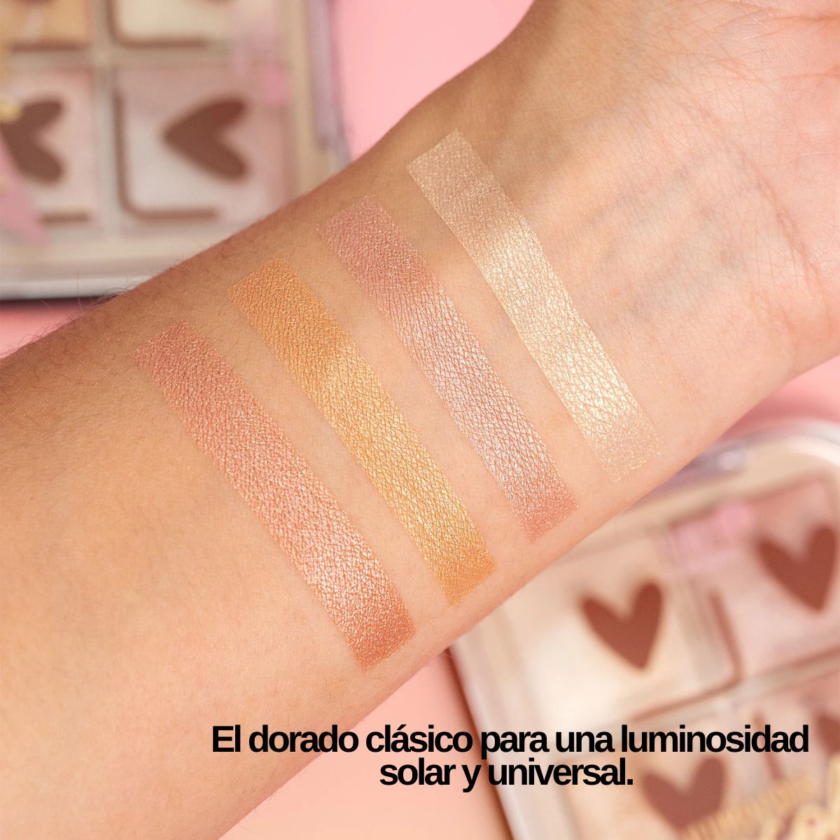 Iluminador en polvo horneado Chocolate Trendy con cuatro tonos