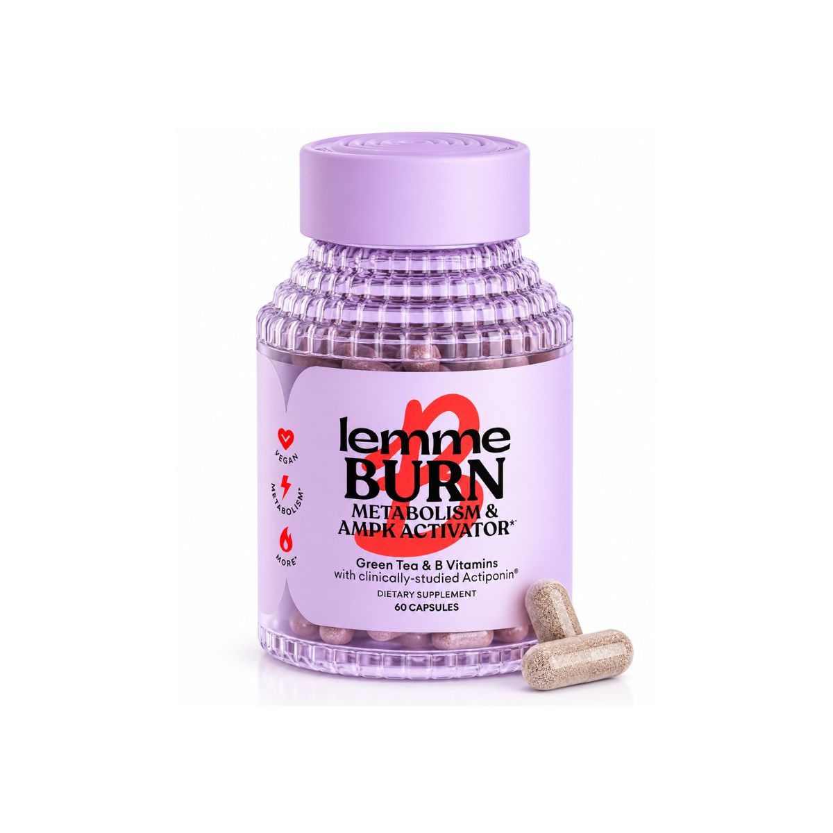 Lemme Burn x60 Cápsulas Veganas con Actiponin®, Té Verde y Vitaminas B