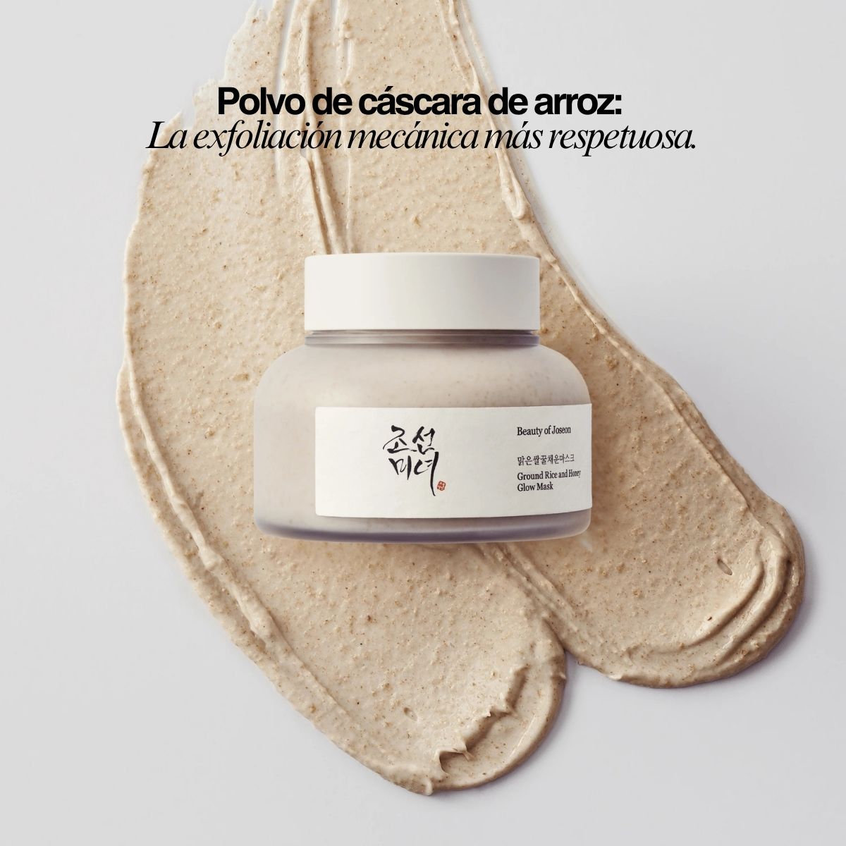 Mascarilla de Arroz Beauty of Joseon con textura cremosa y ingredientes naturales