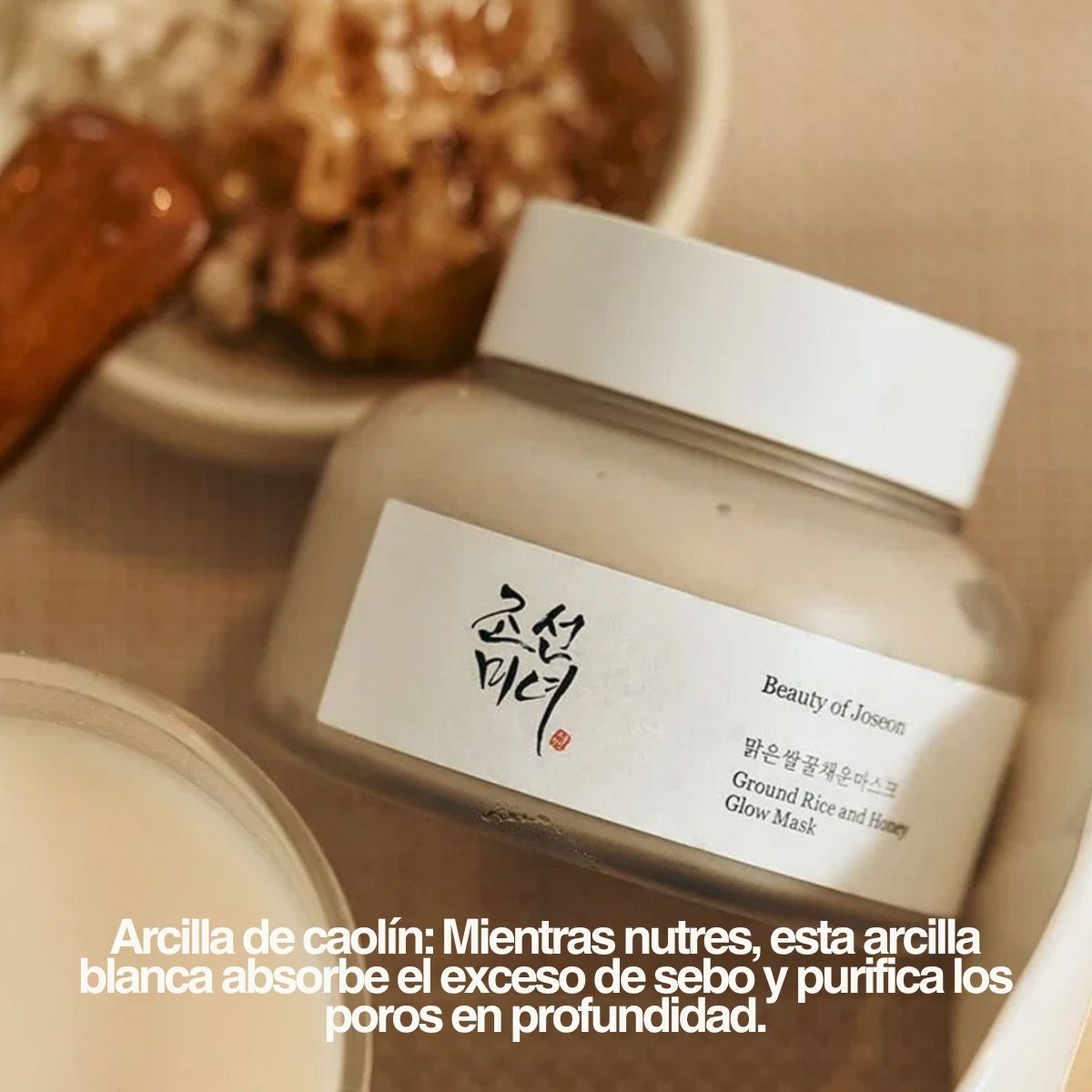 Mascarilla de Arroz Beauty of Joseon con textura cremosa y ingredientes naturales