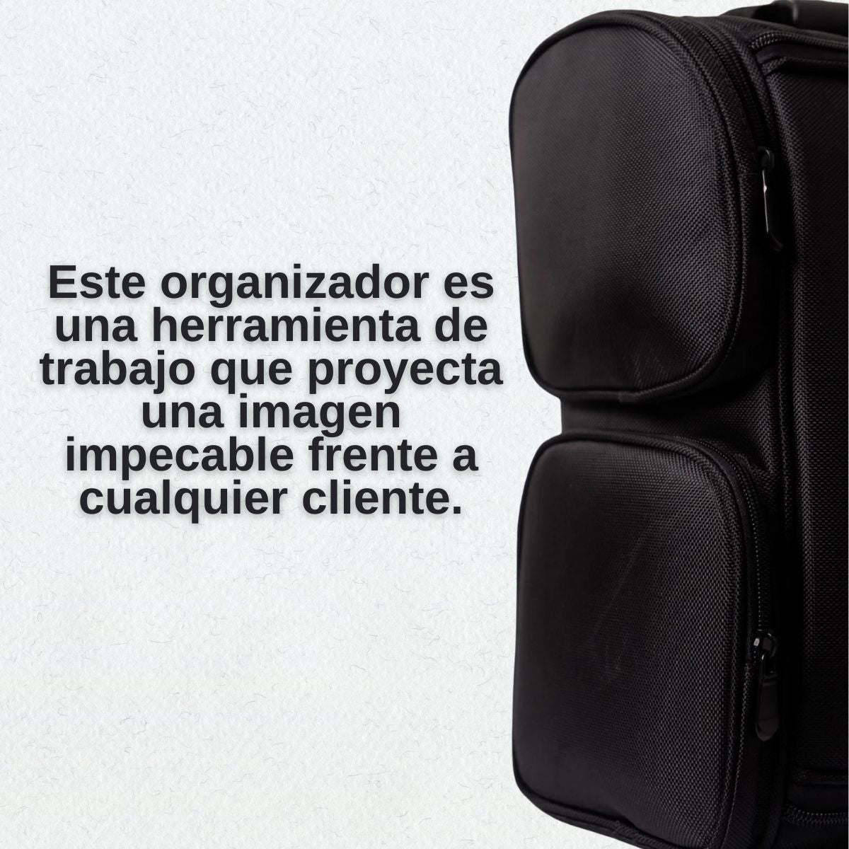 Morral organizador profesional para maquillaje Atenea color negro