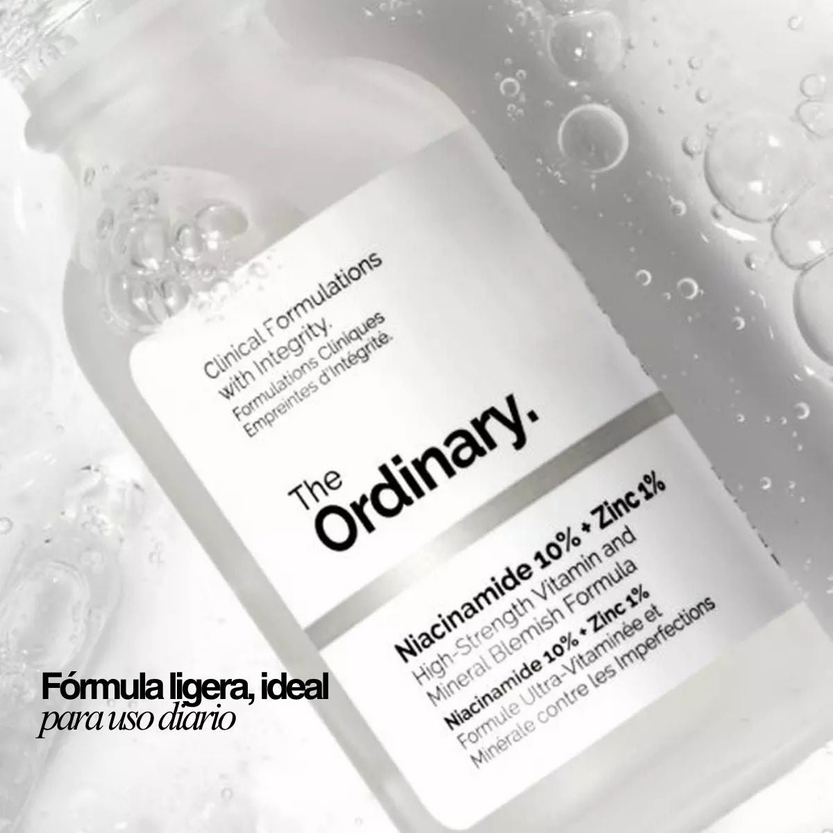 Serum niacinamida The Ordinary 10% zinc 1% para controlar grasa y reducir poros