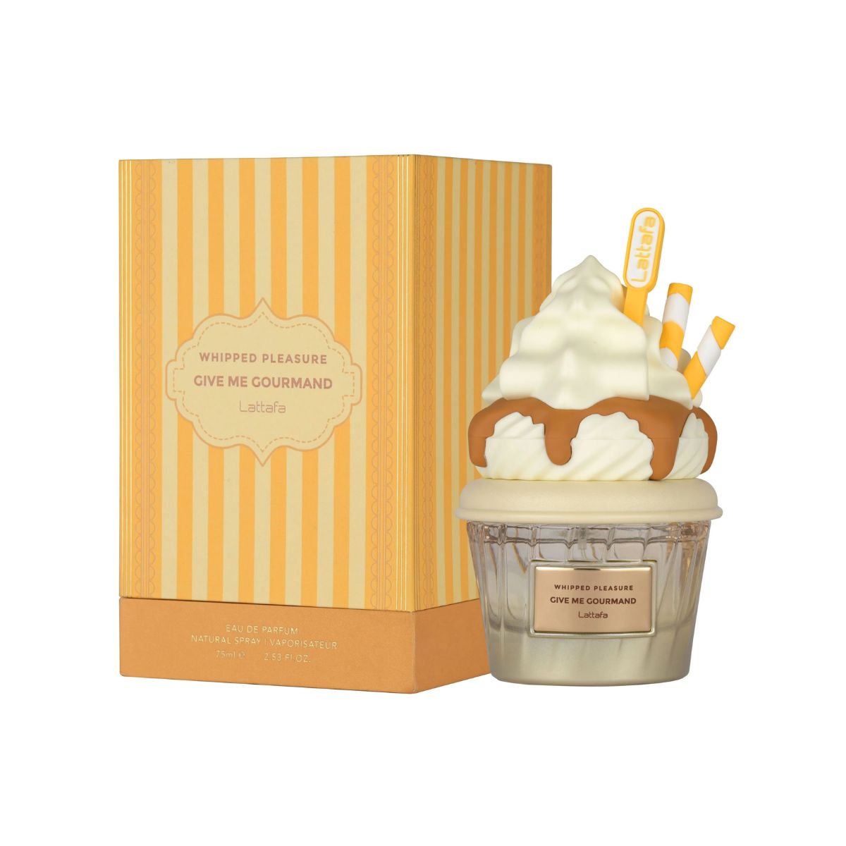 Perfume Lattafa Whipped Pleasure EDP gourmand floral palomitas caramelo jazmin tonka