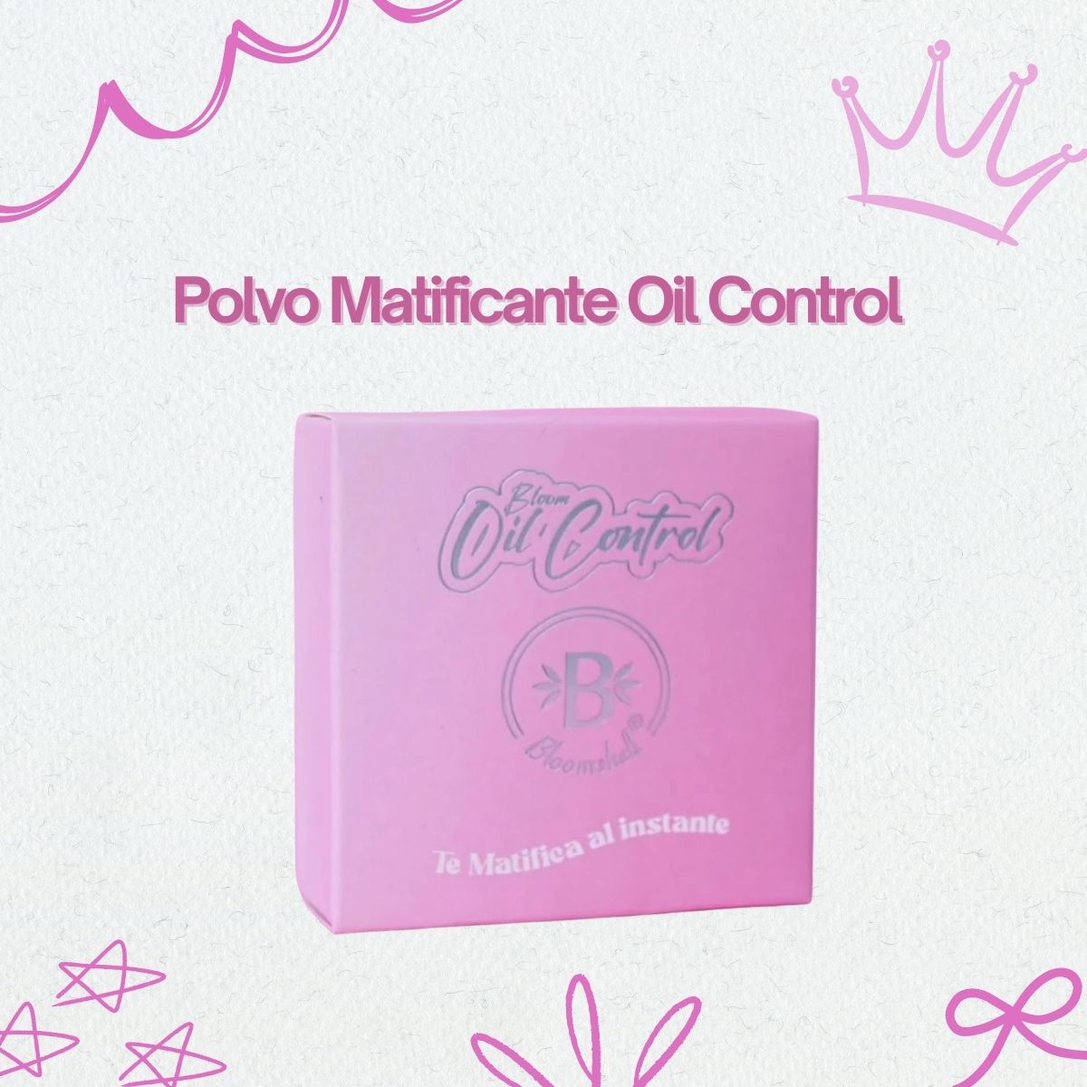 Polvo Matificante Oil Control de Bloomshell - Control de Brillo y Poros