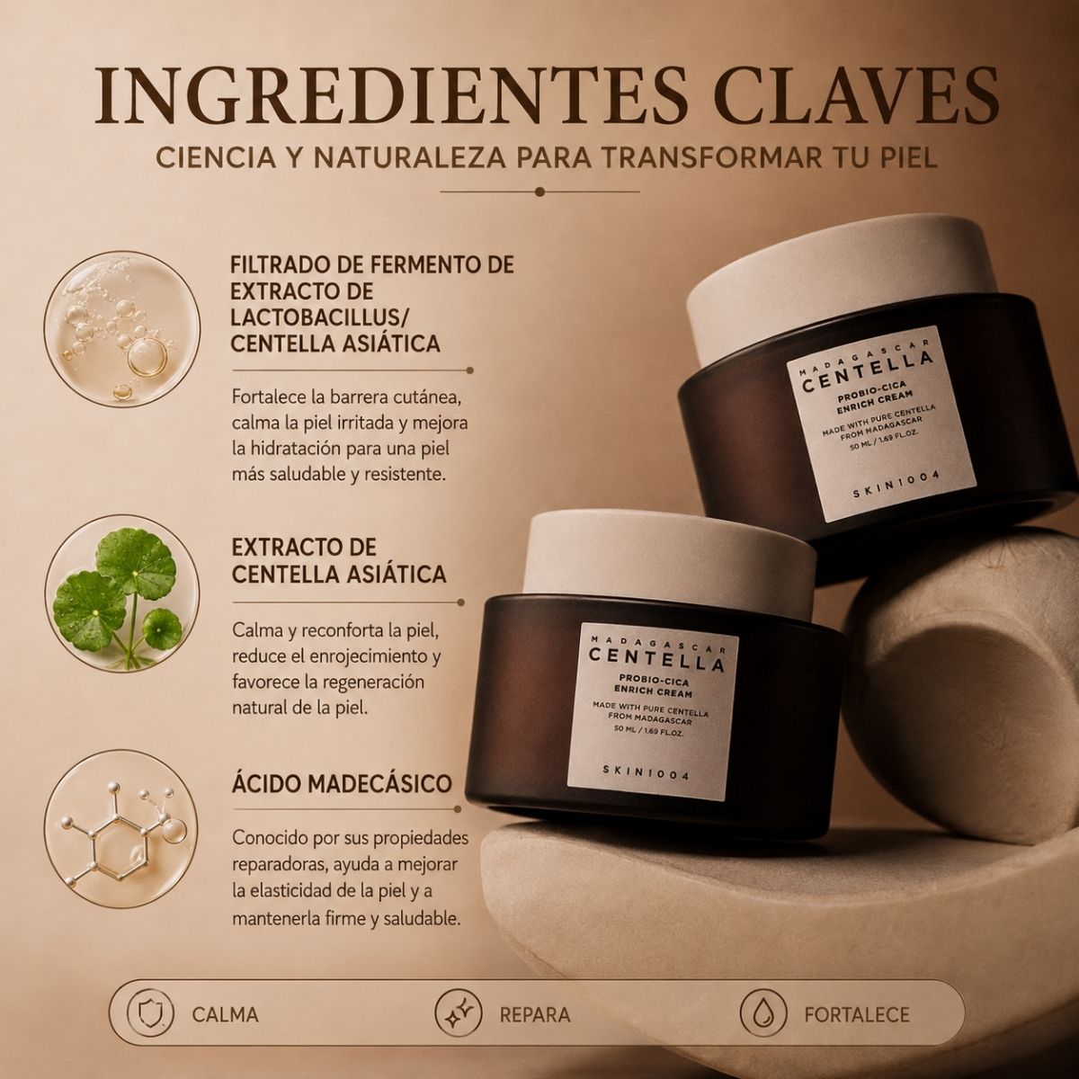 Probio-Cica Enrich Cream Skin1004 probioticos centella asiatica barrera cutanea piel sensible