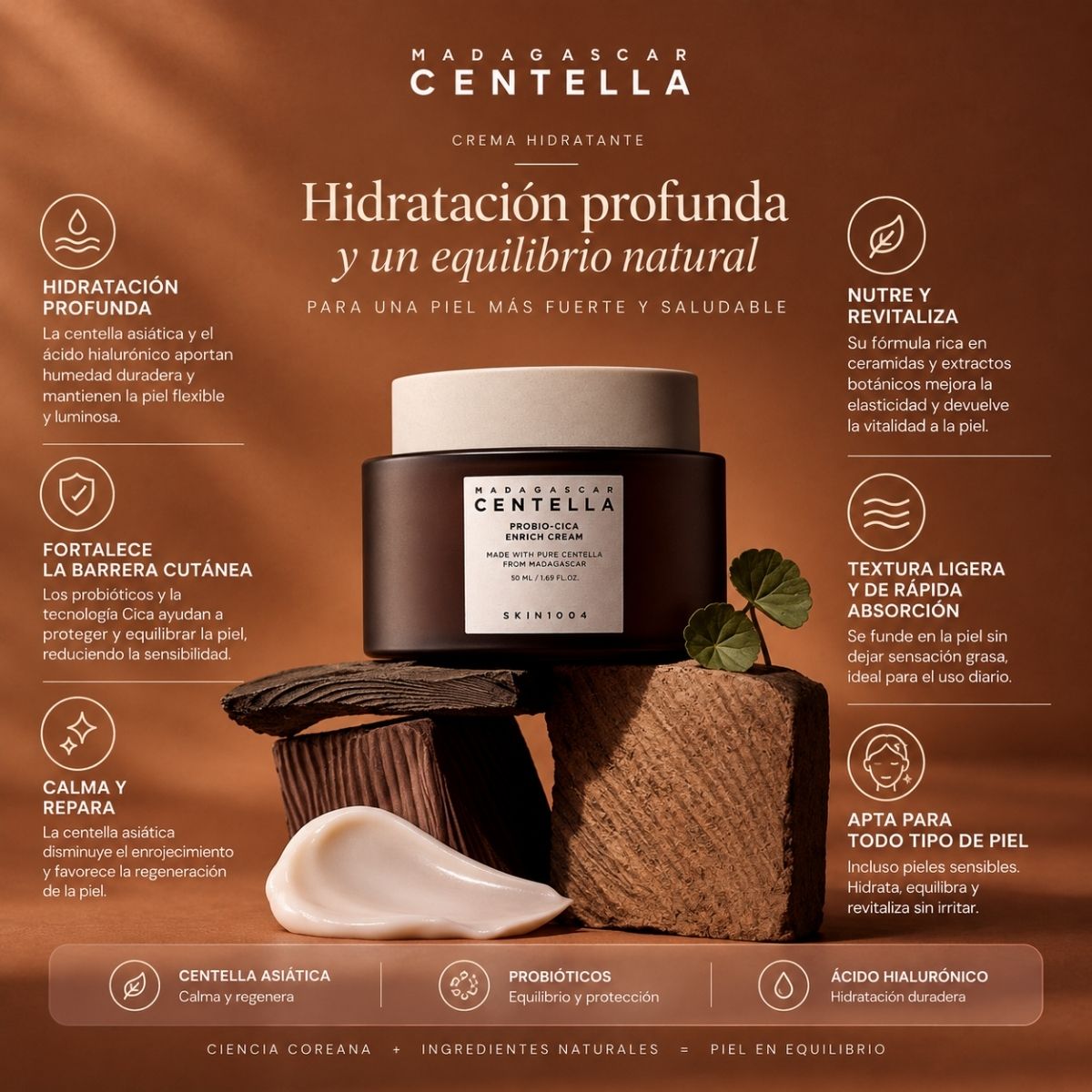 Probio-Cica Enrich Cream Skin1004 probioticos centella asiatica barrera cutanea piel sensible