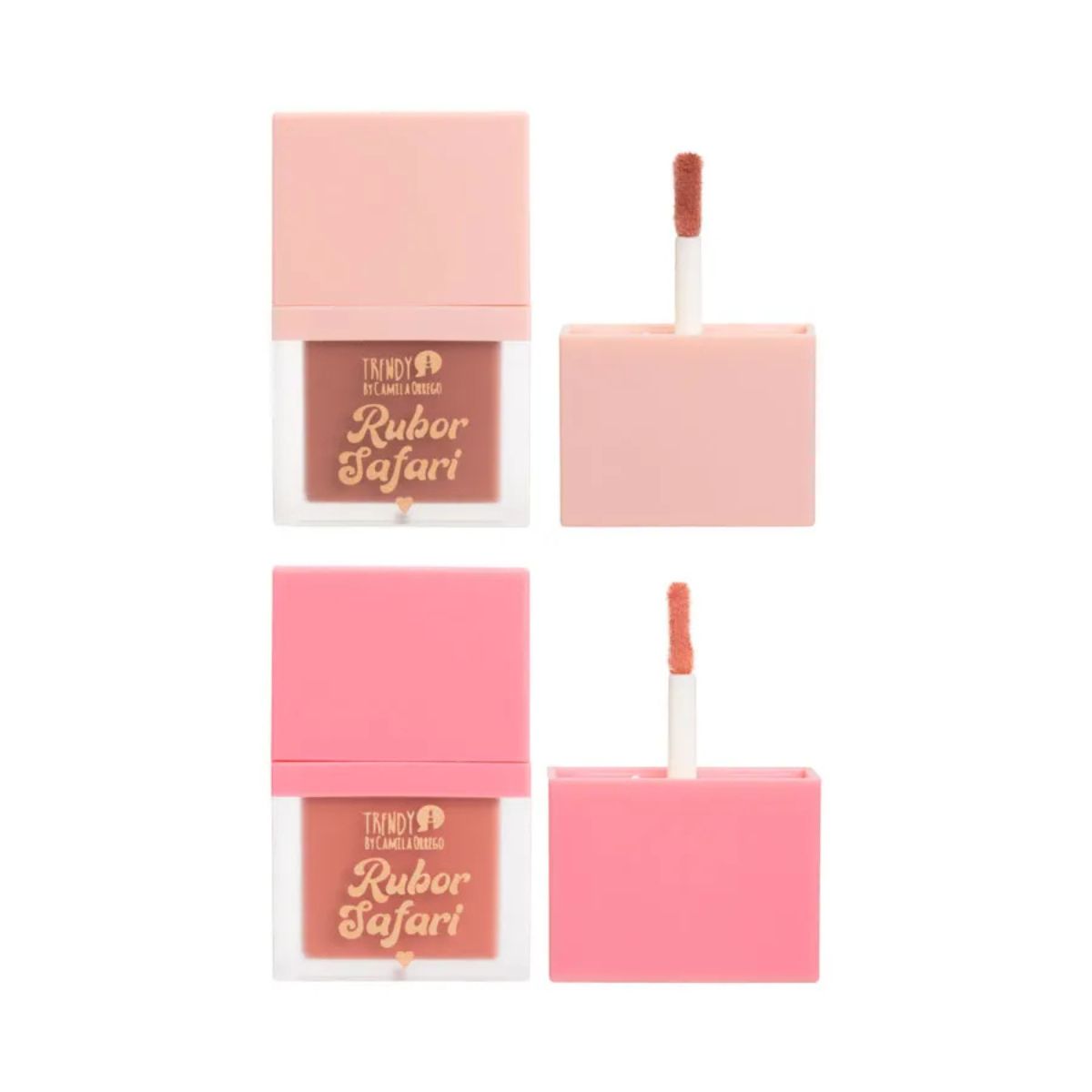 Rubor compacto doble Trendy con fórmula liquida