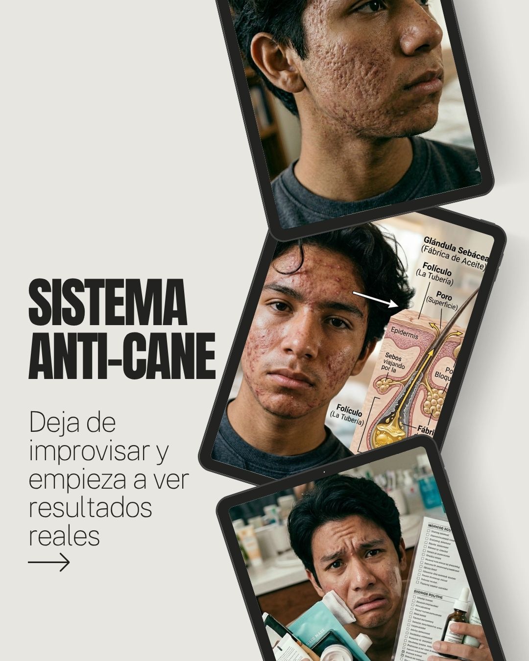 sistema antiacne rutina completa para eliminar granos y controlar grasa