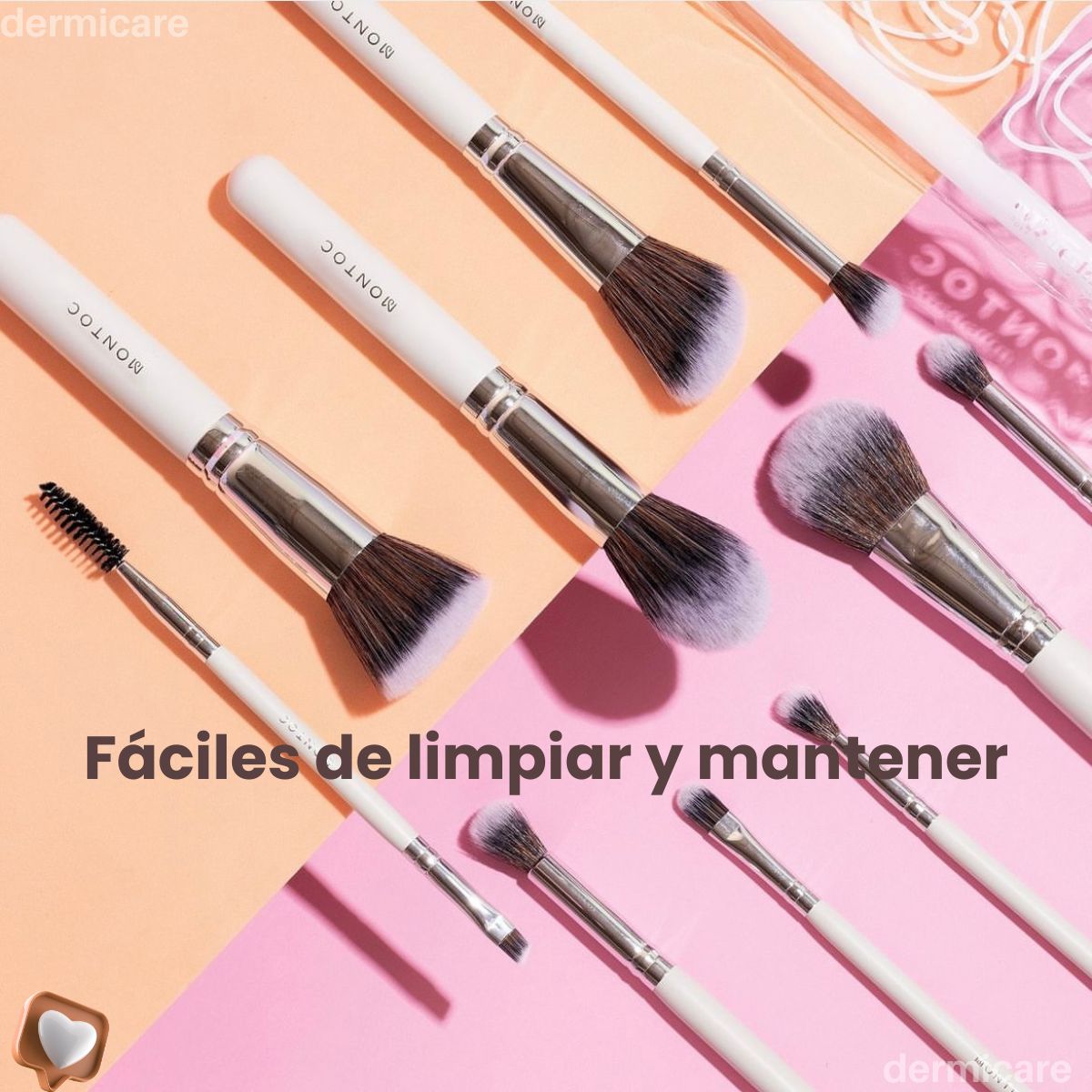 Brochas Montoc x10 - Set profesional de brochas de maquillaje