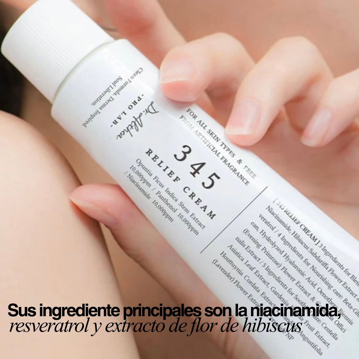 Crema de tratamiento 345 Cream Relief Dr. Althea para secuelas de acné y manchas con Niacinamida, Resveratrol e Hibiscus.