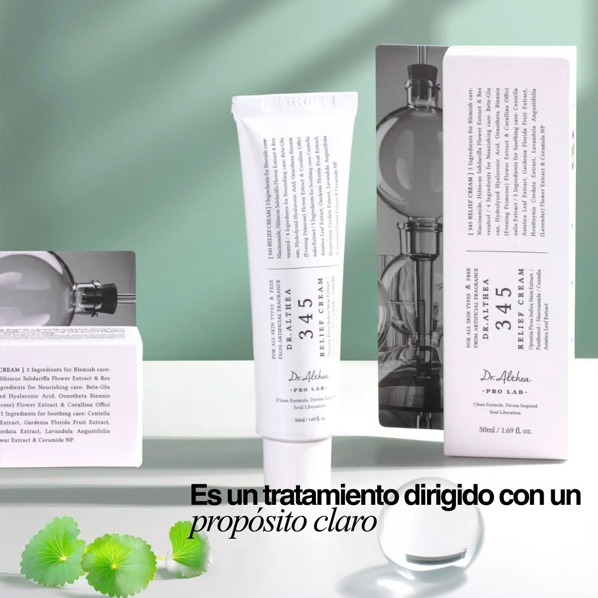 Crema de tratamiento 345 Cream Relief Dr. Althea para secuelas de acné y manchas con Niacinamida, Resveratrol e Hibiscus.