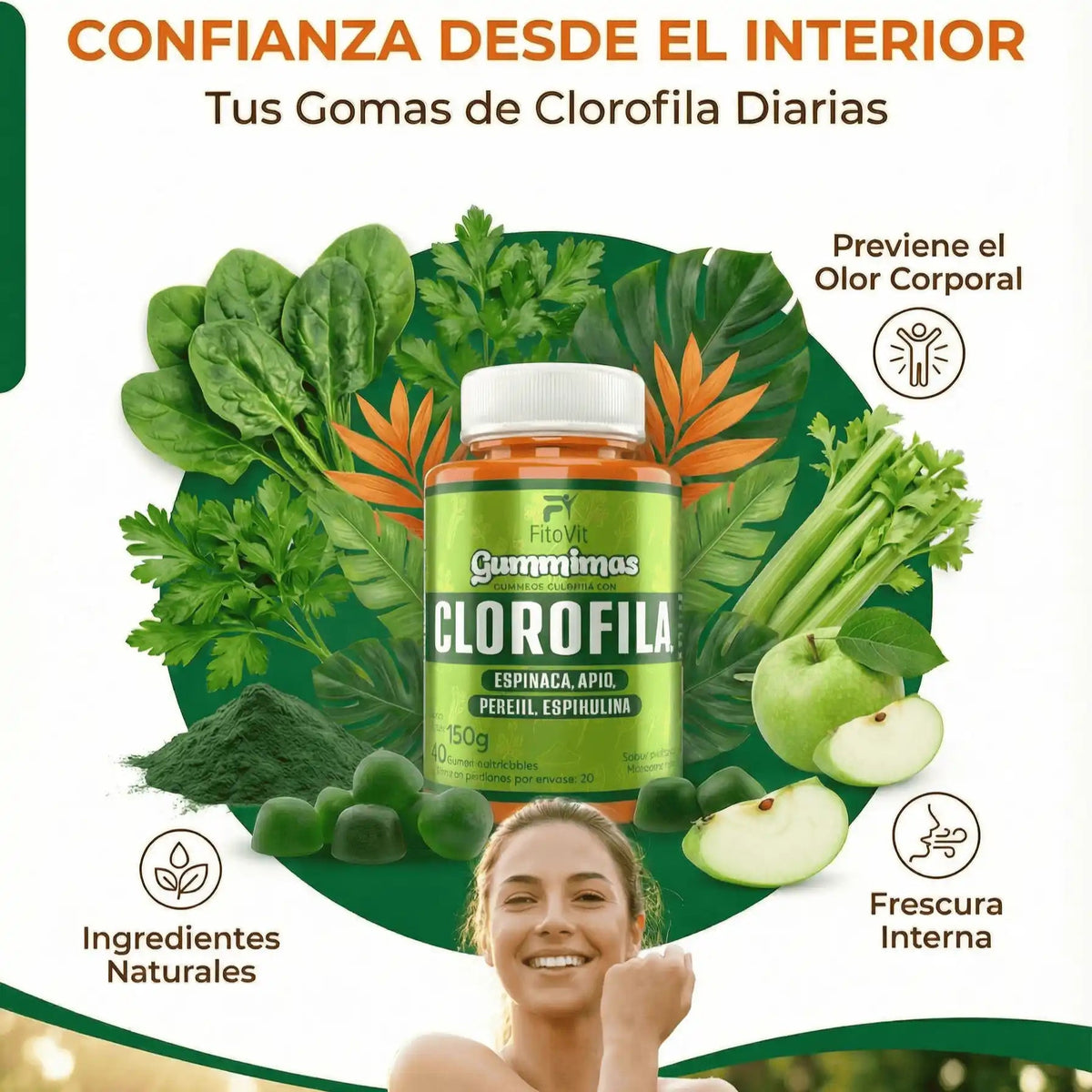 Gomitas de clorofila FitoVit para toda la familia