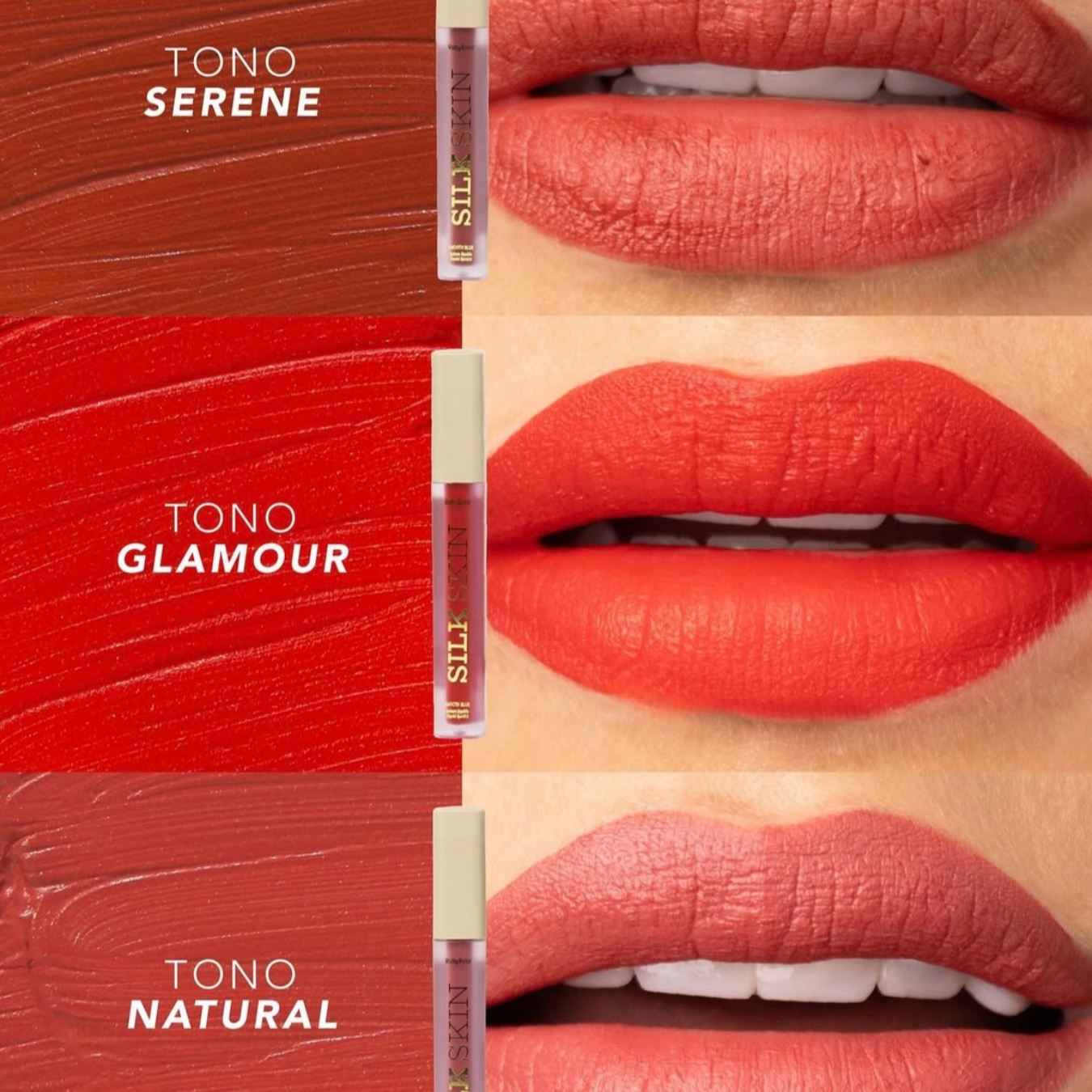 Labial Mate Silk Ruby Rose - Color intenso y textura sedosa