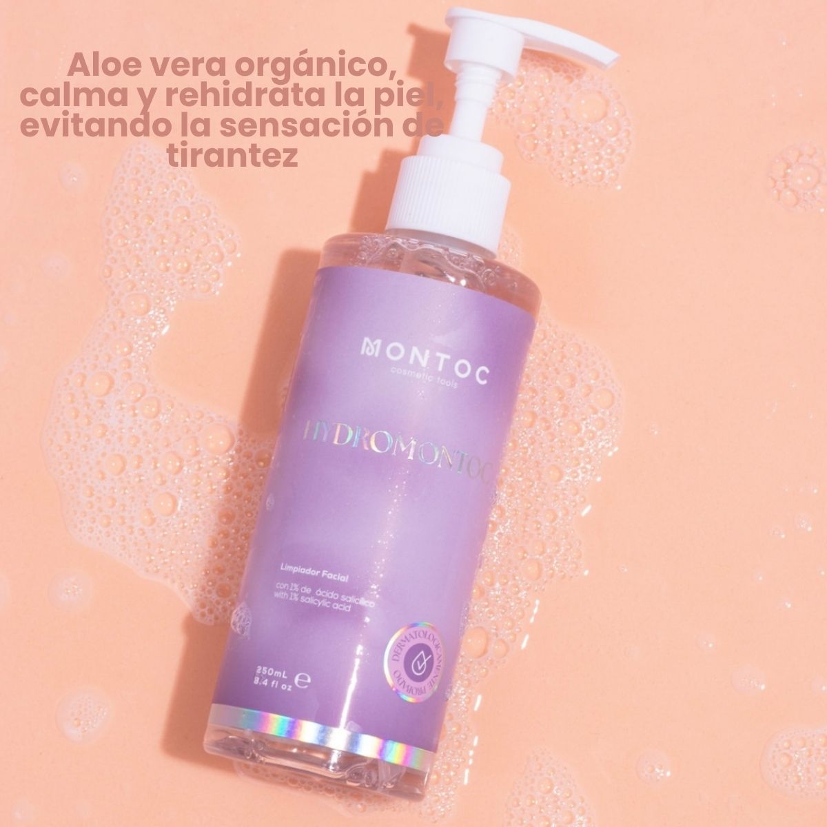 Limpiador Facial con ácido salicílico Hydromontoc para acné y poros dilatados