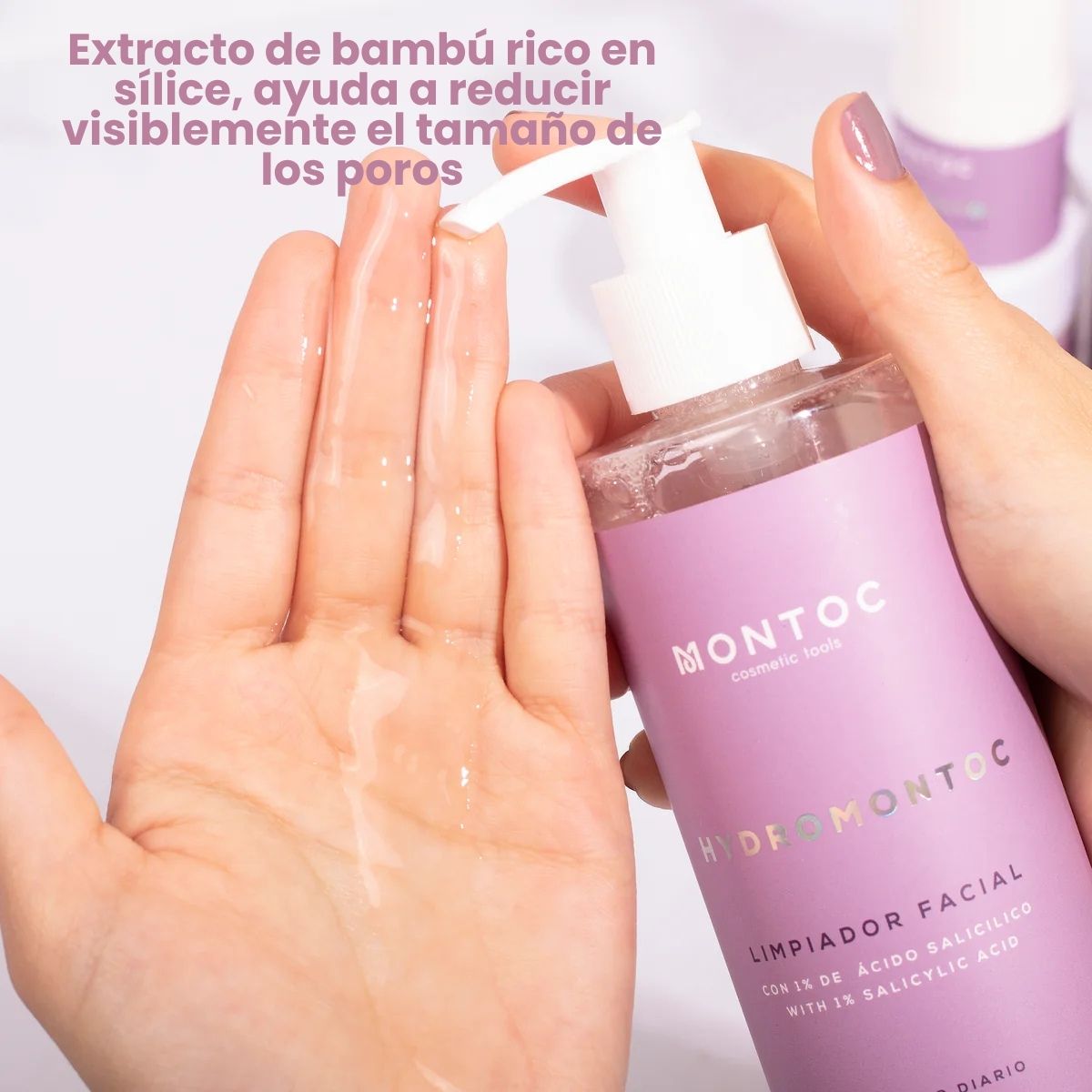 Limpiador Facial con ácido salicílico Hydromontoc para acné y poros dilatados