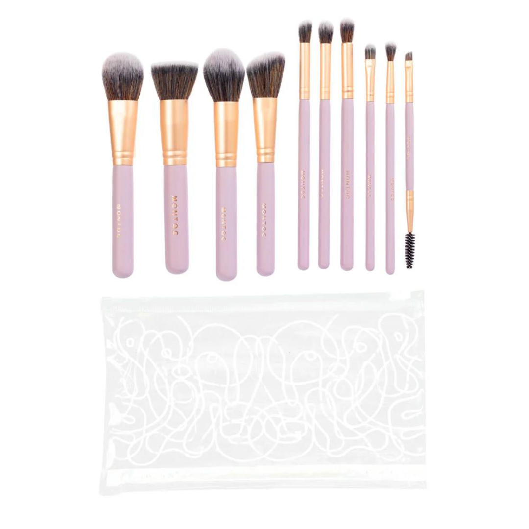 Brochas Montoc x10 - Set profesional de brochas de maquillaje