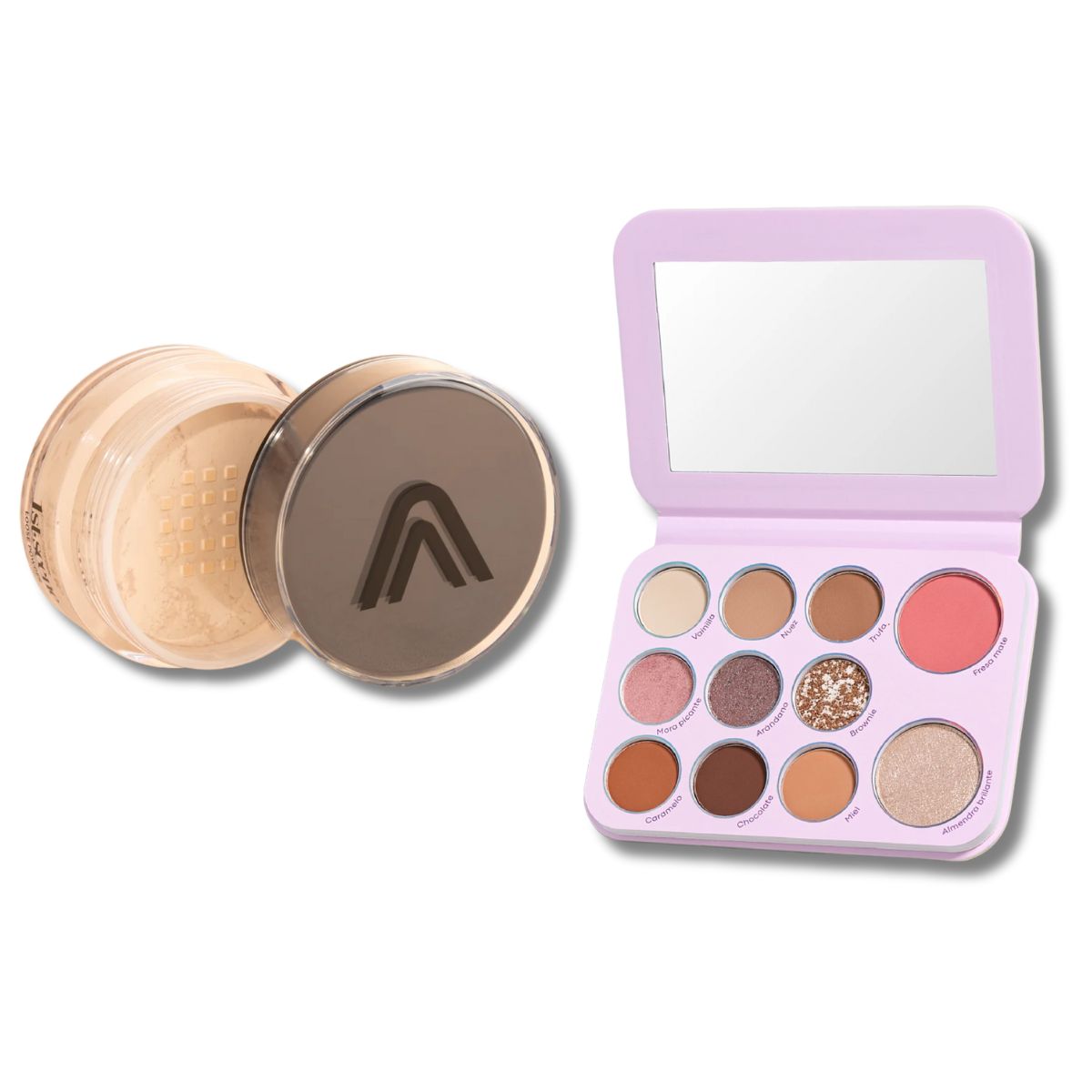 Polvo suelto y paleta de sombras 9 en 1 de Atenea