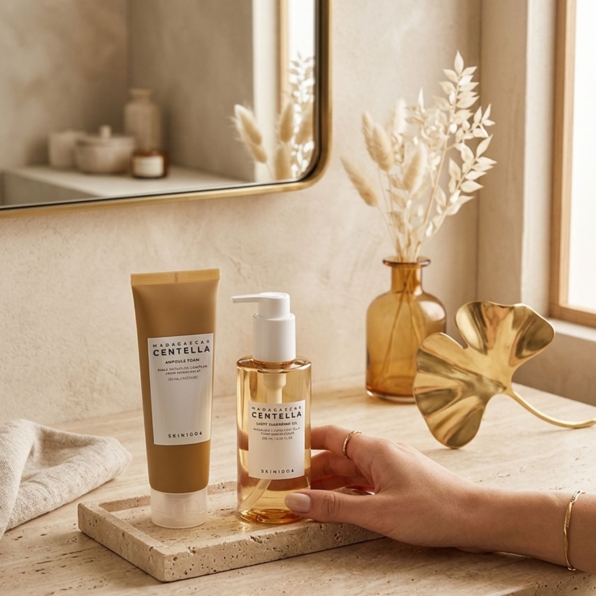 Double Cleansing Duo Skin1004 set aceite limpiador y gel limpiador Centella Asiatica K-beauty