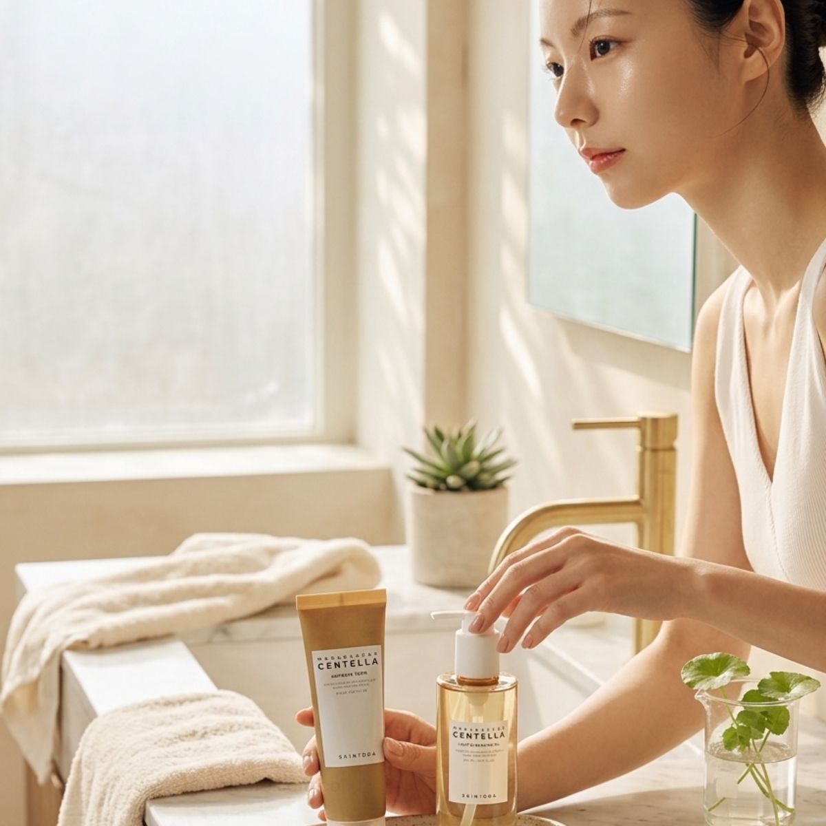Double Cleansing Duo Skin1004 set aceite limpiador y gel limpiador Centella Asiatica K-beauty