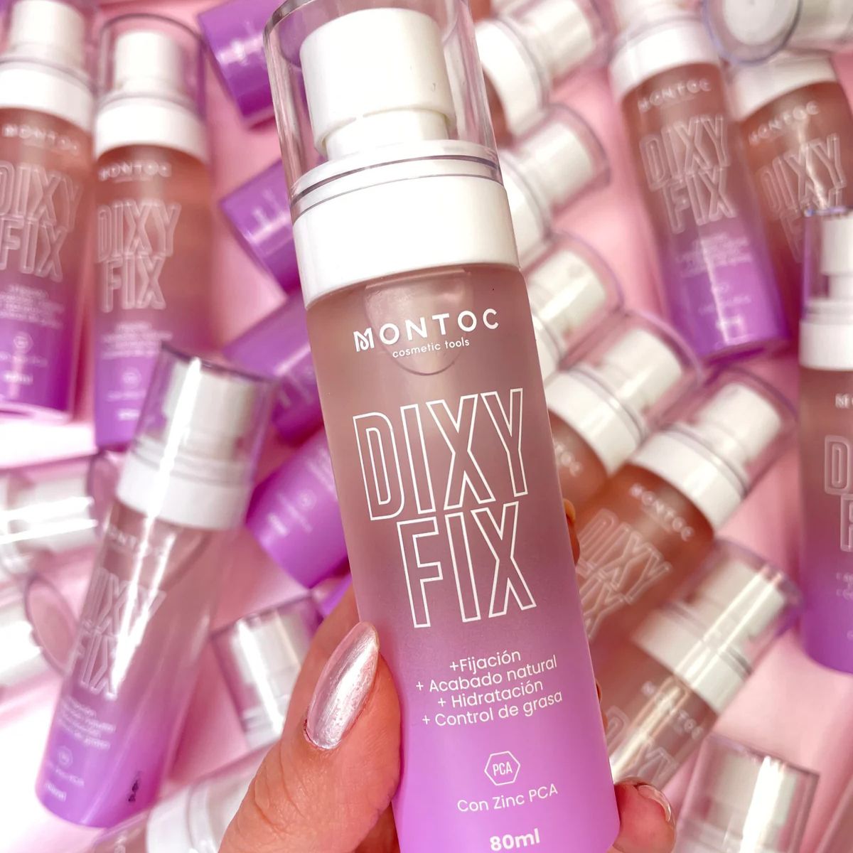 Fijador de maquillaje Dixy Fix Grande 80ml de Montoc: el spray que hace durar tu maquillaje todo el día sin retoques