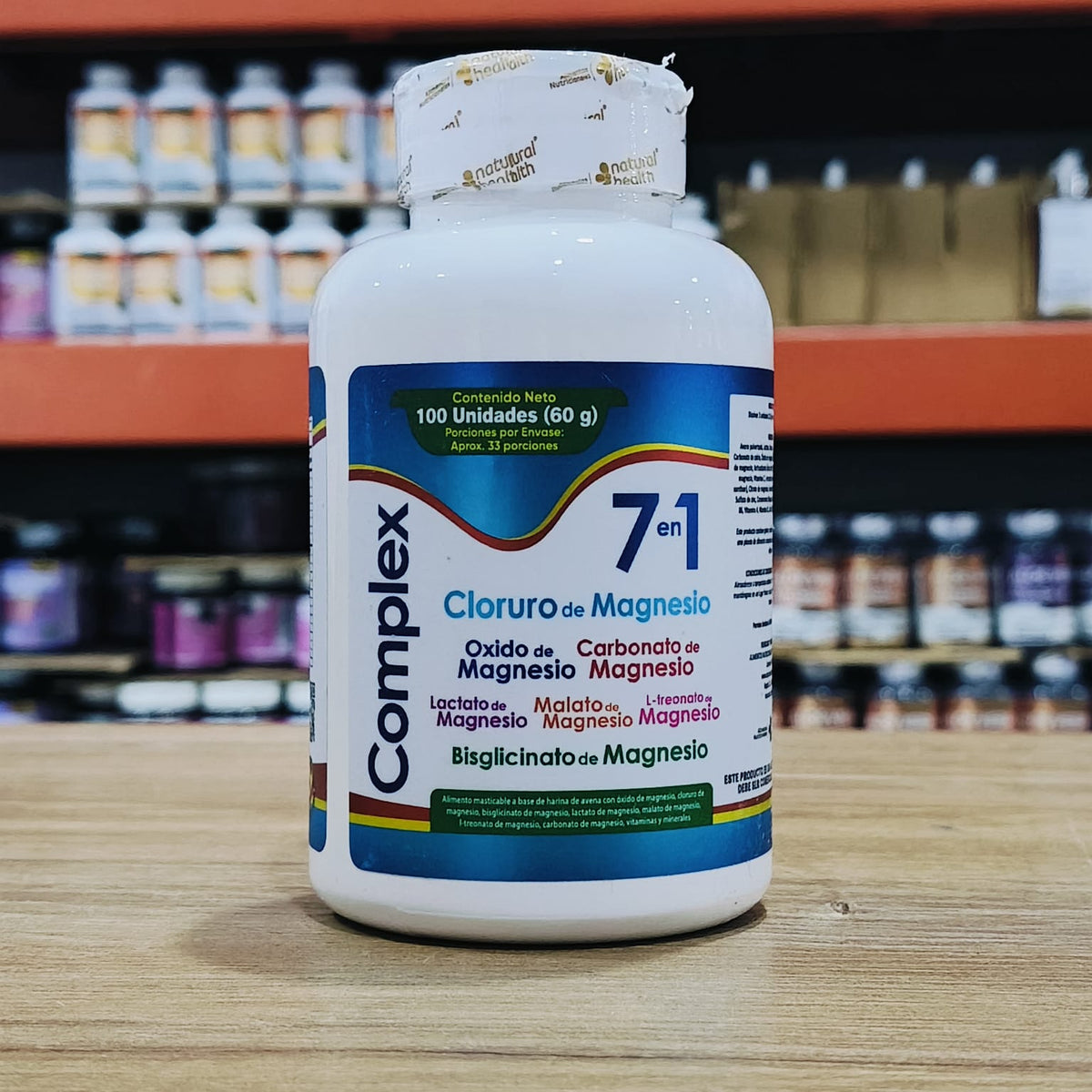 Magnesio Complex 7 en 1 Natural Health x100 masticables
