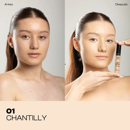 Corrector de Ojeras OG Colombia maximo cubrimiento niacinamida ilumina pigmentacion sin marcar lineas