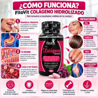 5 Colágenos FitoVit x60 capsulas tipos I II III V X suplemento piel articulaciones 