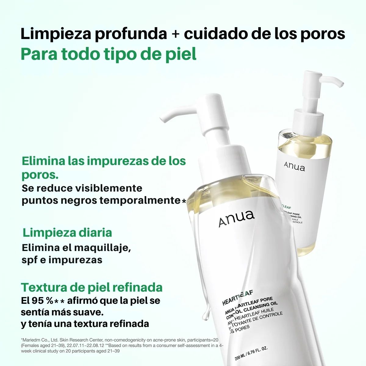 Aceite limpiador Heartleaf para el control de poros