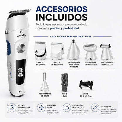 Gamma GCX630 Sport 7 en 1 maquina afeitar recortadora barba cabello cuerpo nariz profesional Colombia