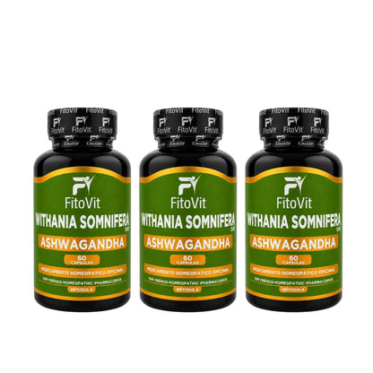 Ashwagandha FitoVit 500 mg • 60 Cápsulas • Adaptogen para el Estrés y el Descanso