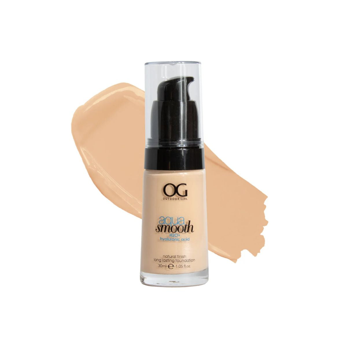Base Aqua Smooth OG Colombia maquillaje liquido niacinamida cobertura media acabado natural luminoso