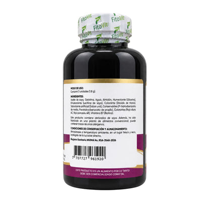 Biotina FitoVit 600 mg • 100 Softgel • Cabello, Piel y Uñas