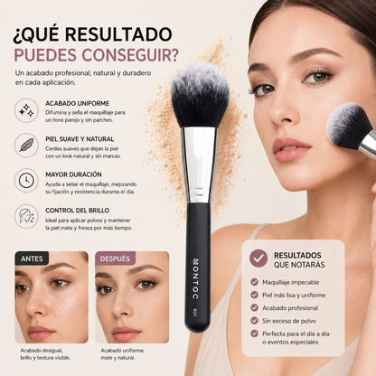 Brocha para polvo B20 Montoc herramienta maquillaje profesional aplicacion uniforme