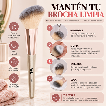 Brocha para Rubor AK3 Anik Makeup Cerdas Suave Difuminado Natural
