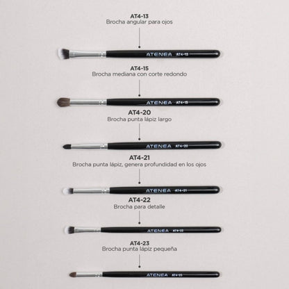 Kit profesional de 36 brochas de maquillaje Black Pro Atenea