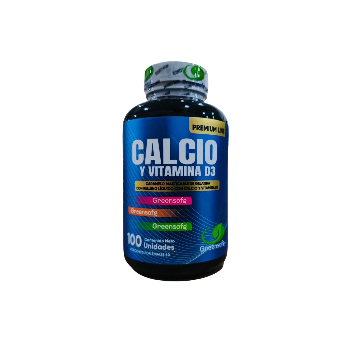Calcio + Vitamina D3 Greensofg x100 Masticables