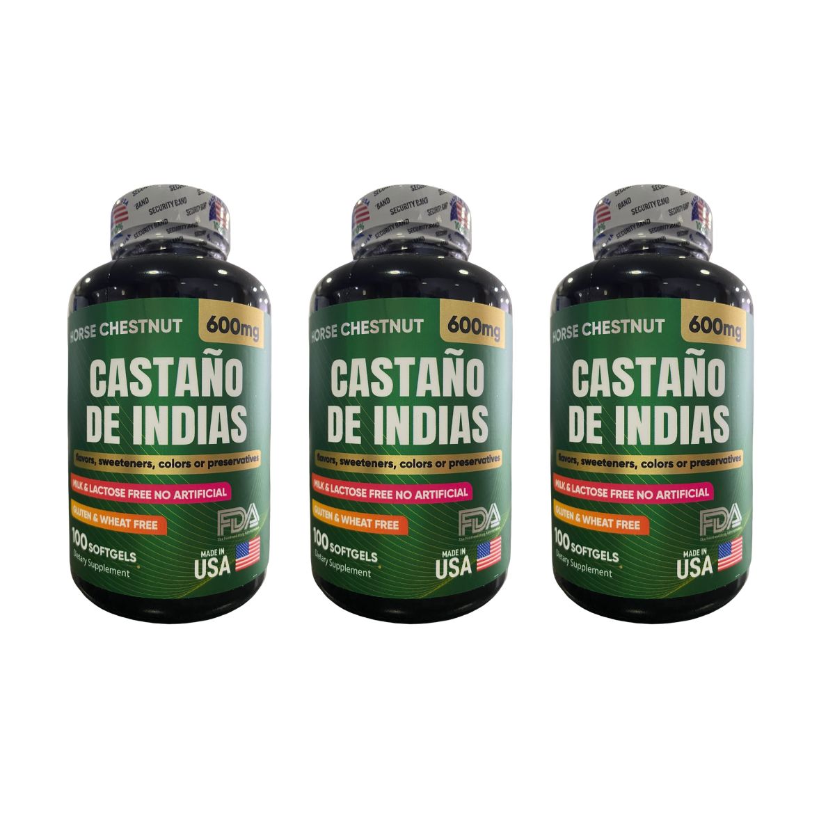 Castaño de Indias 600 mg x100 Softgels con Caléndula - Envío Gratis