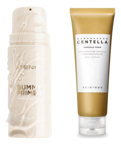Kit coreano Gummy Primer niacinamida y Espuma Limpiadora Centella Skin1004