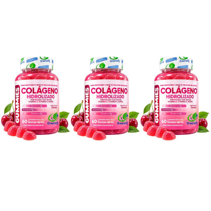 Gomitas de Colágeno Hidrolizado x60 Sin Azúcar con Biotina - Envío Gratis