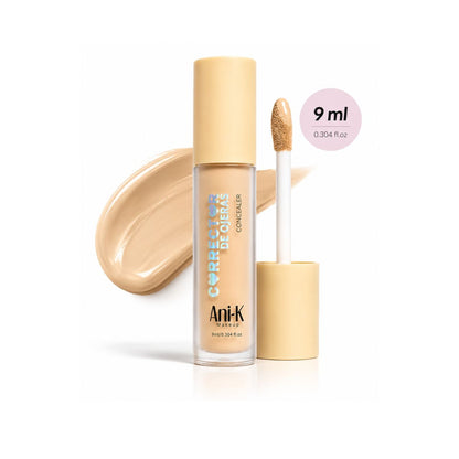 Corrector ojeras Anik Makeup 9ml alta cobertura larga duracion tonos 